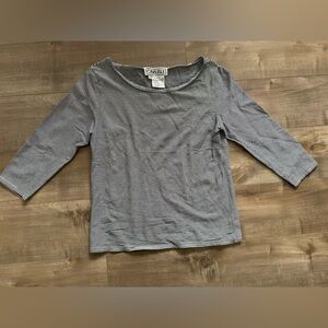 Carlisle Half‎ Sleeve Striped Shirt Women's Medium Nautical Black White